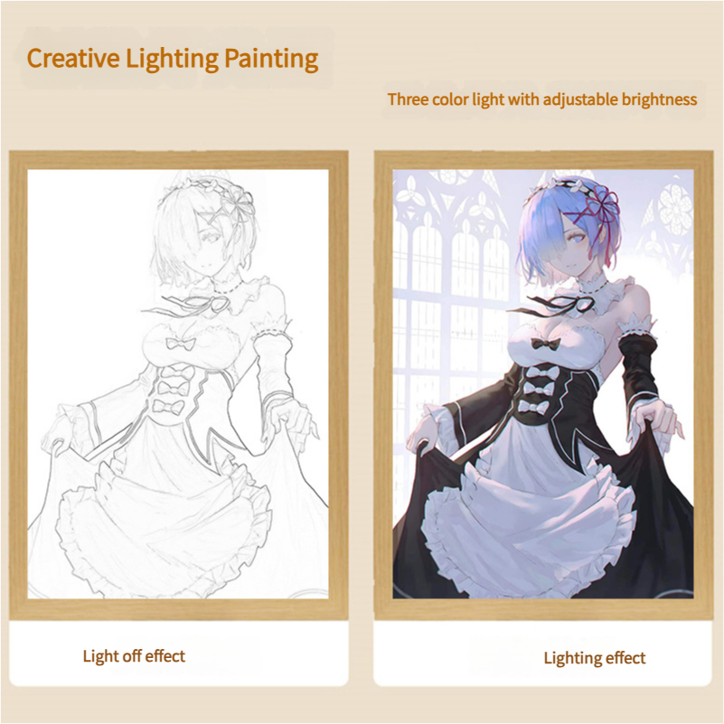 Remu lighting painting, a different world from scratch, life, indoor study, bedroom desktop decoration, night light, diy