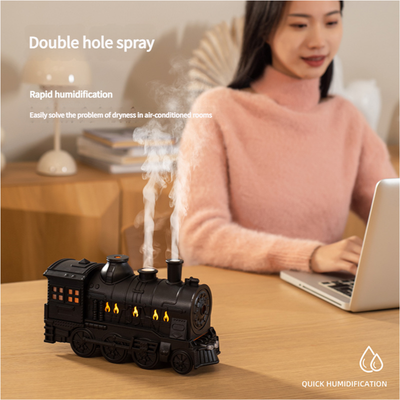 New product small train aromatherapy machine essential oil diffuser desktop retro decoration humidifier household heavy fog remote control aromatherapy machine LSSIONLIFE 8a6b9e-4.myshopify.com 