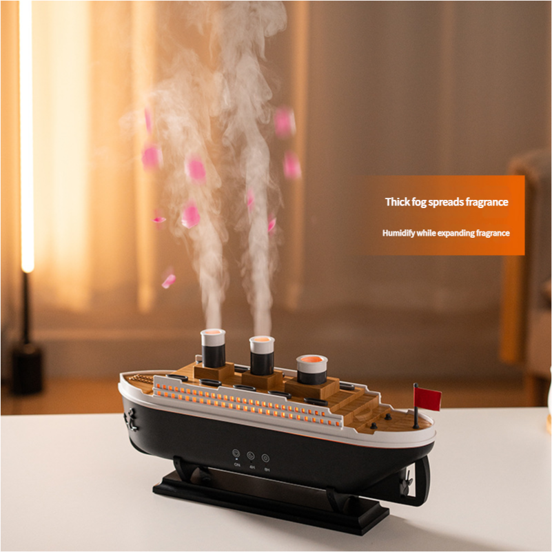 Simulated ship aromatherapy machine Home desktop creative intelligent volcano spray essential oil fragrance diffuser humidifier aromatherapy machine LSSION 8a6b9e-4.myshopify.com 