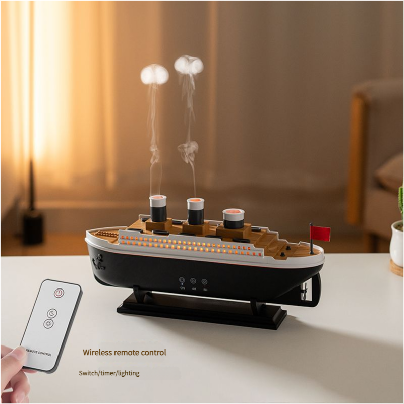 Simulated ship aromatherapy machine Home desktop creative intelligent volcano spray essential oil fragrance diffuser humidifier aromatherapy machine LSSION 8a6b9e-4.myshopify.com 