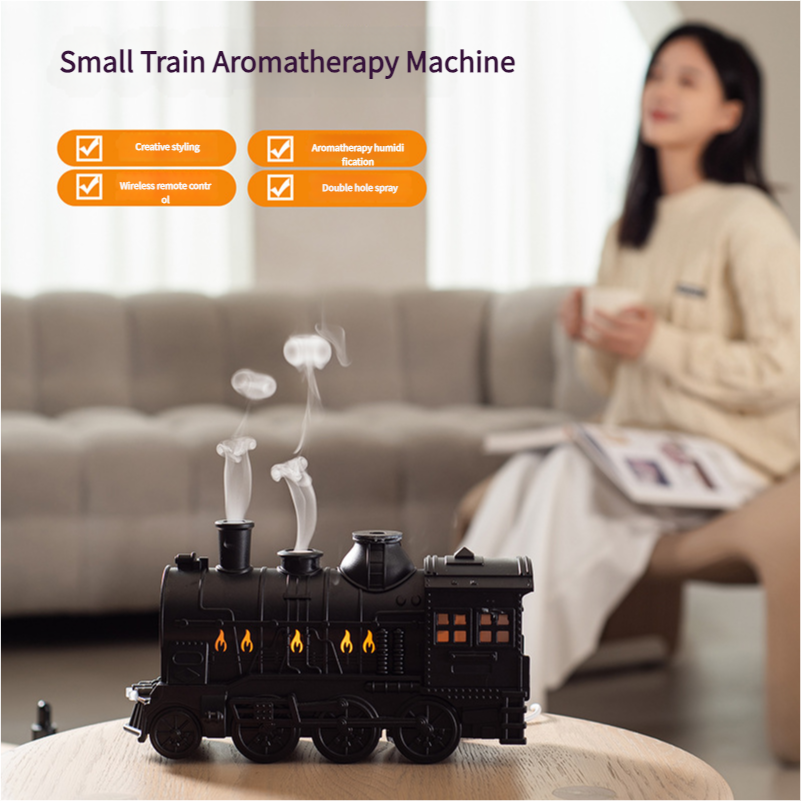 New product small train aromatherapy machine essential oil diffuser desktop retro decoration humidifier household heavy fog remote control aromatherapy machine LSSIONLIFE 8a6b9e-4.myshopify.com 1 1  