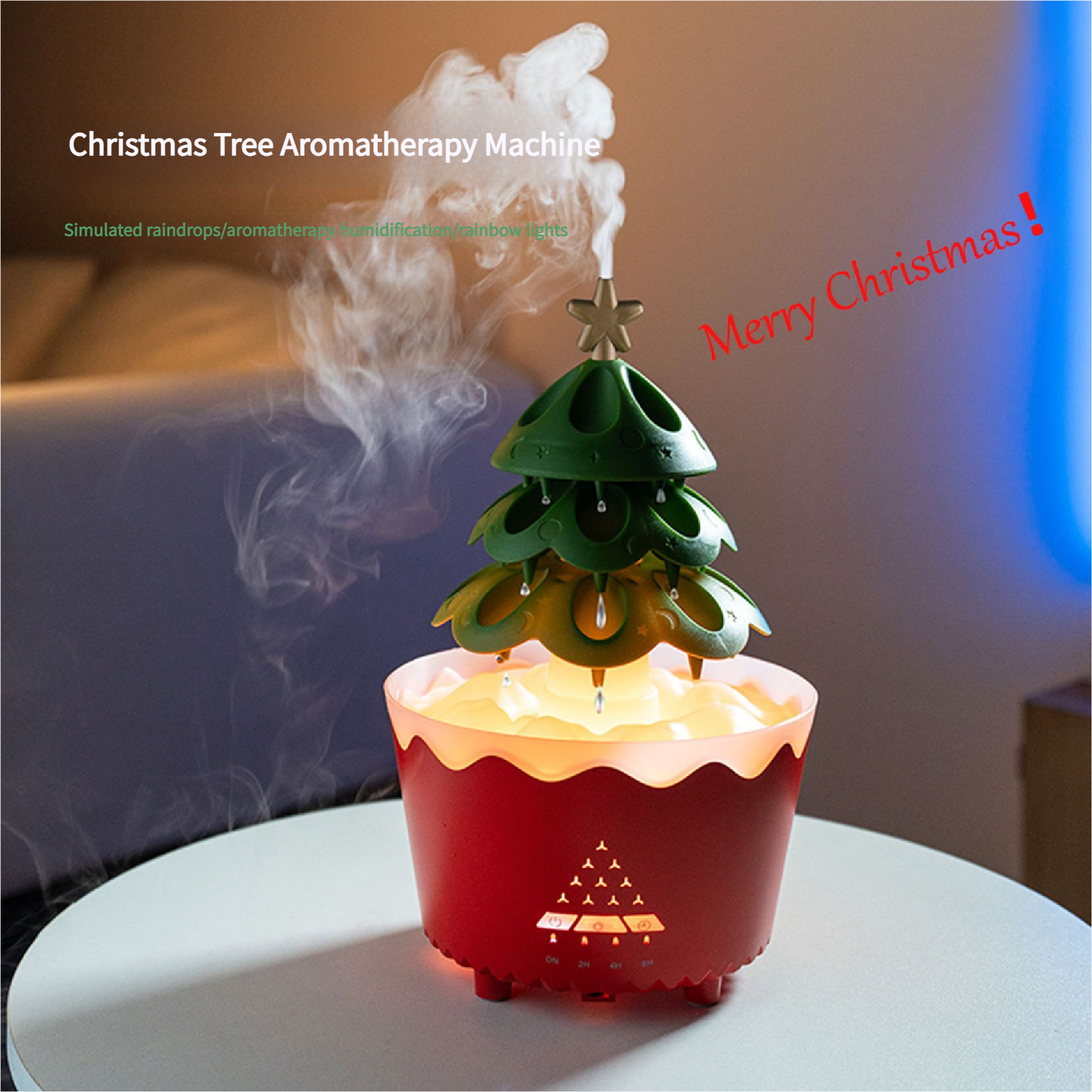 New Christmas tree humidifier Household fog desktop essential oil aromatherapy machine Atmosphere night light wireless remote control aromatherapy machine LSSIONLIFE 8a6b9e-4.myshopify.com 3 3  