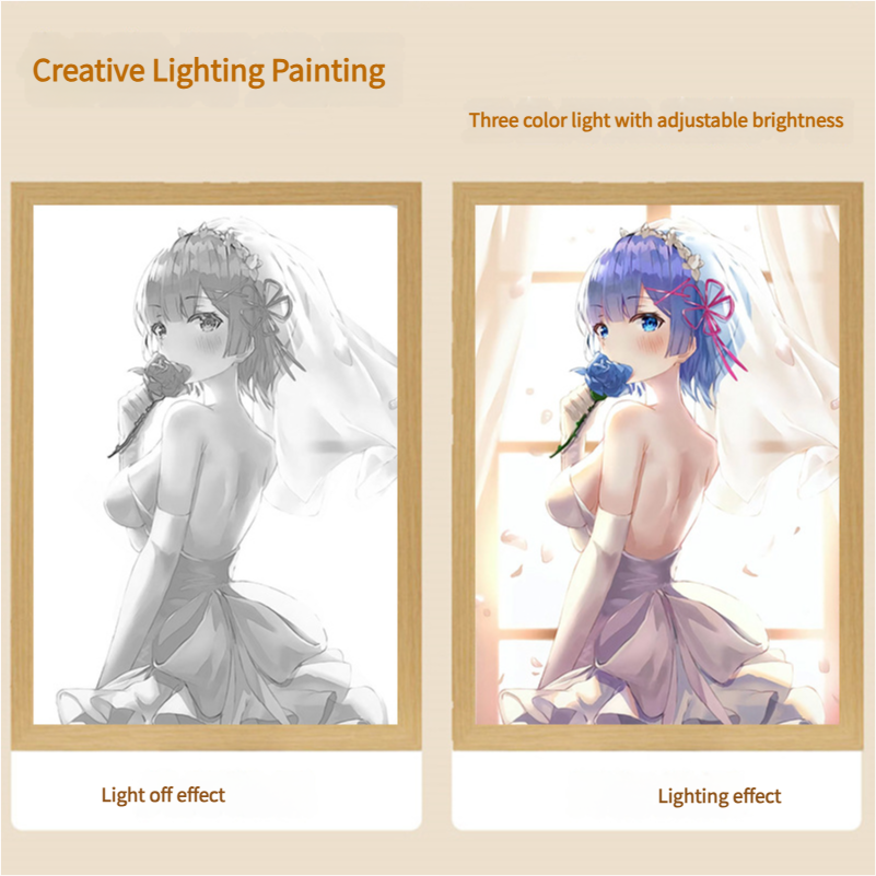 Remu lighting painting, a different world from scratch, life, indoor study, bedroom desktop decoration, night light, diy