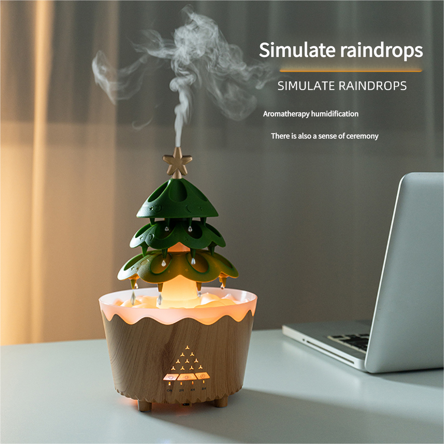 New Christmas tree humidifier Household fog desktop essential oil aromatherapy machine Atmosphere night light wireless remote control aromatherapy machine LSSIONLIFE 8a6b9e-4.myshopify.com 2 2  